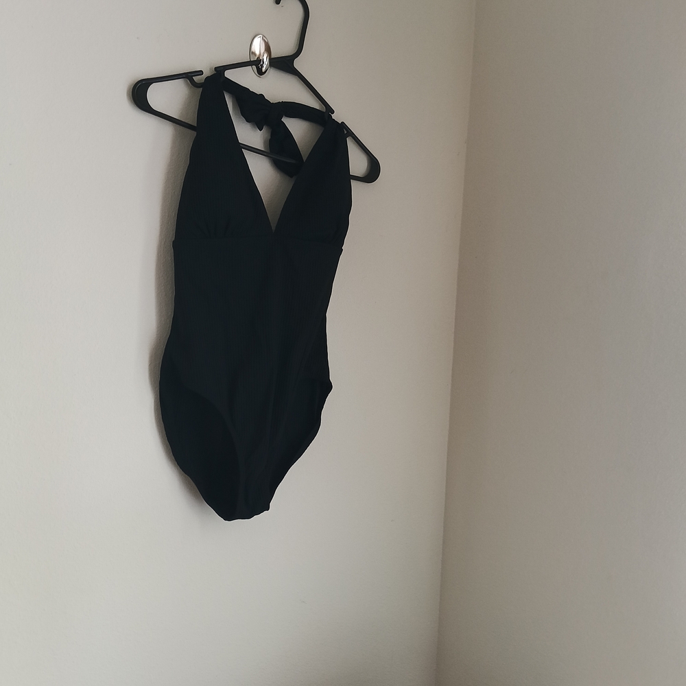 Merona Bodysuit Women Medium Black Versatile Casual Academia Resort Chic Party